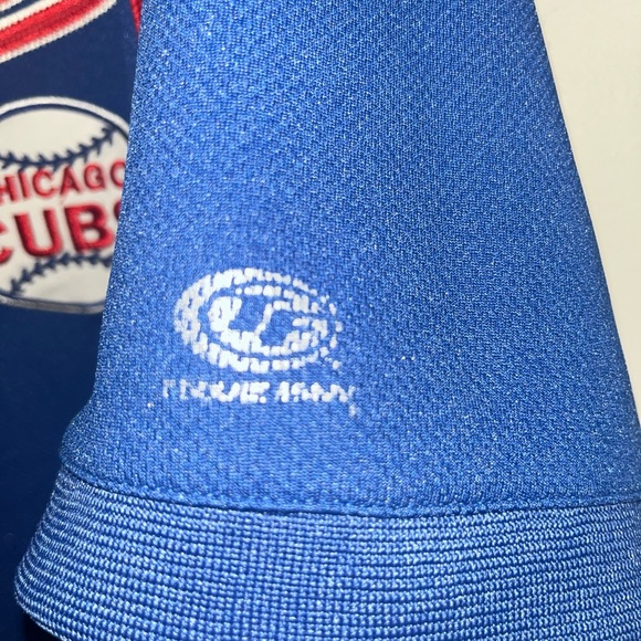 Embroidered Script Chicago Cubs True Fan Batting Practice Pullover VNeck Jersey - Picture 4 of 8